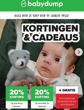 Babydump 20% korting op alle Nuby artikelen,...