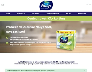 €1 korting bij aankoop van 1 pack Nalys Soft...