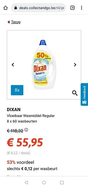 Dixan en Ajax koopje? Dixan € 0,12/wasbeurt (...
