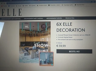 6x Elle decoration vr 59,99€ ipv 142,22€ met...