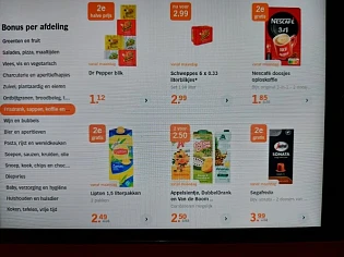 Ah vanaf ma 2de gratis schweppes, nescafe doi...