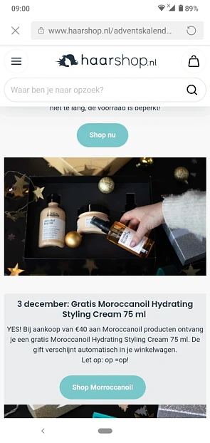 Dagdeal bij haarshop.nl: Bij aankoop van €40...