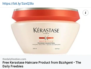 Vraag je gratis staaltje aan van kerastase......