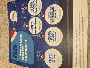 Mooie kortingen bij Dreamland tot 26/12 op G...