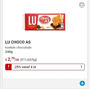 Collect&go vanaf woe 15/12 -25% vanaf 4 stuks...