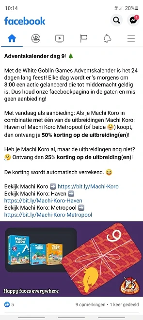 Bij white goblin games krijg je 50% korting o...