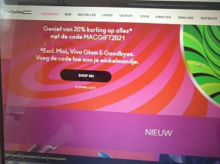 -20% op alles behalve Mini, viva Glam en good...