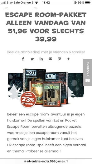 Volledig escape room pakket voor bij je thuis...