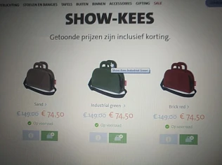 -50% op Show-Kees v Fatboy nu 74,50€ ipv 149€...