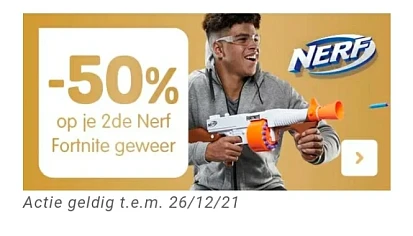 Nu bij fun 50% korting op je 2de nerf fortni...
