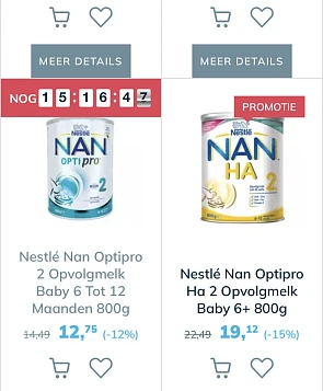 Verschillende soorten Babyvoeding NAN op http...