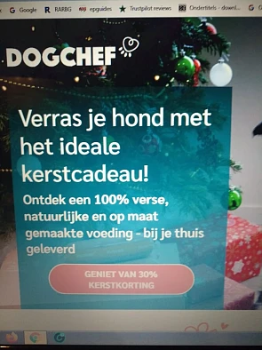 -30% korting op maaltijden v Dogchef tem 24/1...
