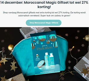Adventkalender Dagdeal bij haarshop.nl: Moroc...