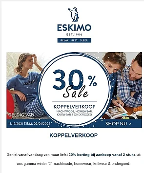 Eskimo, nachtmode, homewear, knitwear en onde...