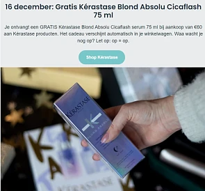 Advent Dagdeal bij haarshop.nl: GRATIS Kérast...