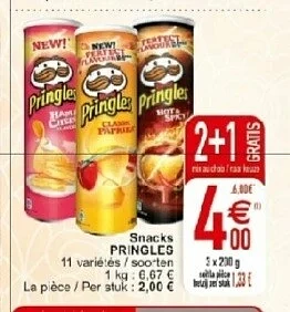 Cora 2+1 pringles, 3+1 lay's superchios, per...