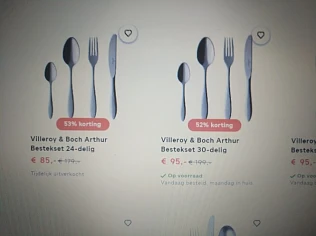 Tot -59% op besteksets v Villeroy & Boch, Ale...