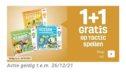 Nu bij fun 1+1 gratis op tactic spellen