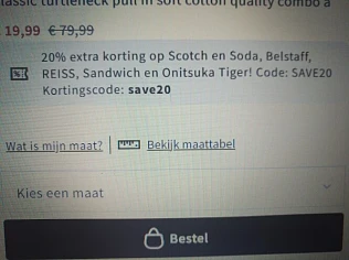 -20% extra korting op Scotch en soda, sandwic...