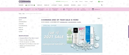 COSMANIA END OF YEAR SALE IS HERE! kortingen...