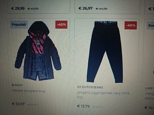 40% + 40% extra korting op alles muv Only, Na...