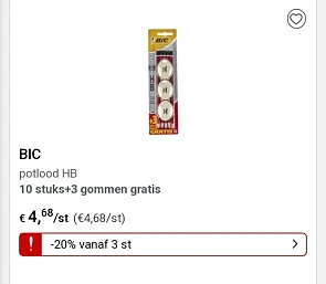 Collect&go bic schoolgerief -20% vanaf 3 stuk...