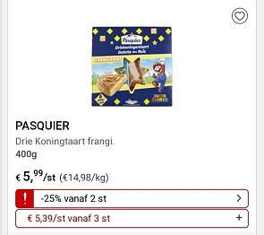 Collect&go pasquier Drie Koningtaart frangi -...