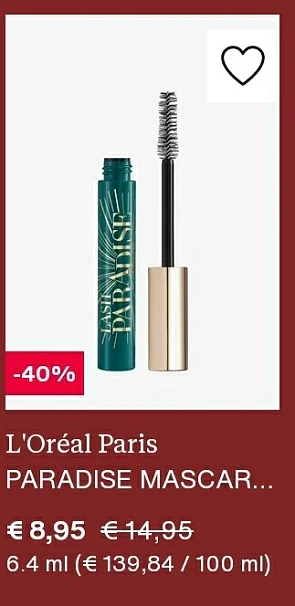 Nu bij zalando 40% korting op deze l oreal pa...