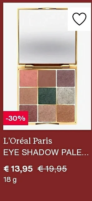 Nu bij zalando 30% korting op deze l oreal pa...