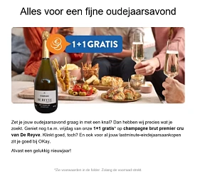 Promo bij Okay t.e.m. 31/12: 1+1 gratis op c...