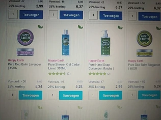 -25% op natuurlijke en veganistische product...