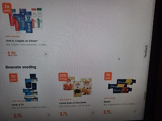 Ah vanaf 3/1 2de gratis colgate, oral b elmex...