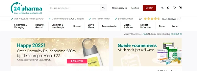 Ontvang bij 24pharma van 01/01 t.e.m. 03/01 e...