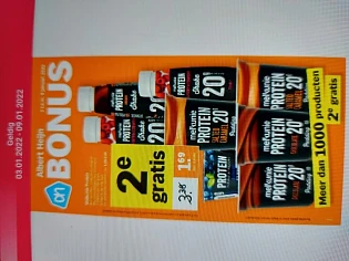Ah vanaf morgen 2de gratis melkunie protein....