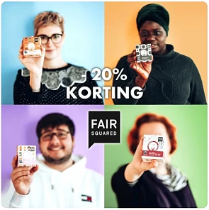 20% korting op de producten van Fair squared...