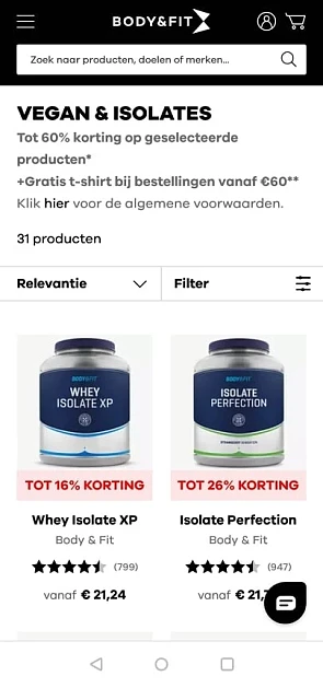 Body&Fit tot -60% korting en 10% extra kortin...