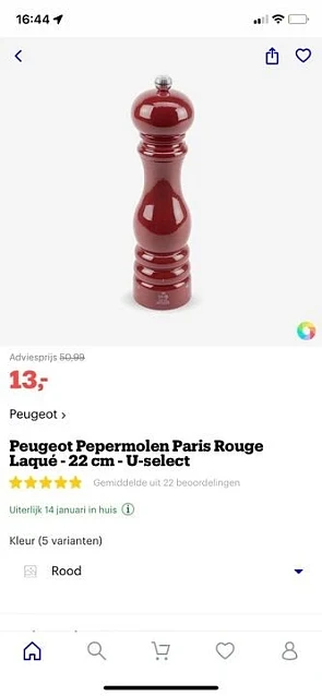 Zonet twee pepermolens van het merk Peugeot a...