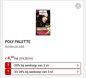 Collect&go rode prijzen haarkleuringen van o....