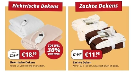 voordeeldrogisterij.nl elektrische deken van...