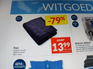 Intermarche plaid christian lacroix 100% poly...