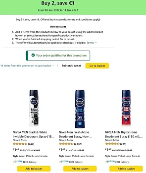 ✅ 5,73€/L pour les déodorants Nivea sur Amaz...
