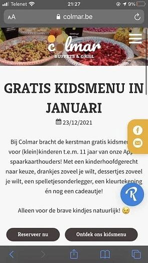 🛑Kinderen eten gratis bij Colmar deze maand!...
