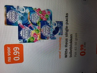 Ah vanaf 17/1 0,99€ witte reus sigle packs to...