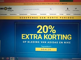 -20% extra korting op kleding v Adidas en Nik...