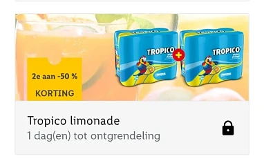 Lidl vanaf morgen coupon tropico limonade 2de...