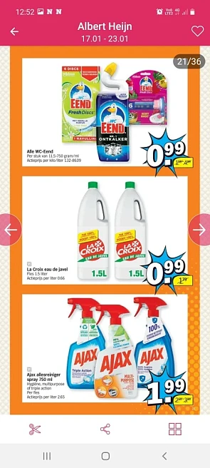 Albert heijn vanaf 17/1 wc eend 0,99€, la cro...