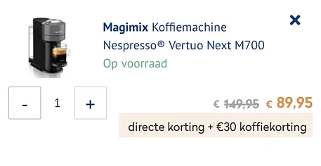 Bij Krefel: MAGIMIX Koffiemachine Nespresso®...