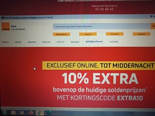 10% extra korting online bovenop de soldenpri...