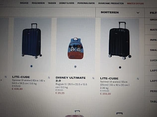 Tot -25% op selectie tassen, koffers, rugzakk...