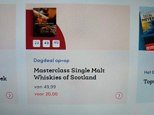 Bookspot.be dagdeal masterclass single malt w...